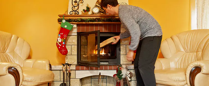Rusted Metal Fireplace Restoration in Independence, Missouri